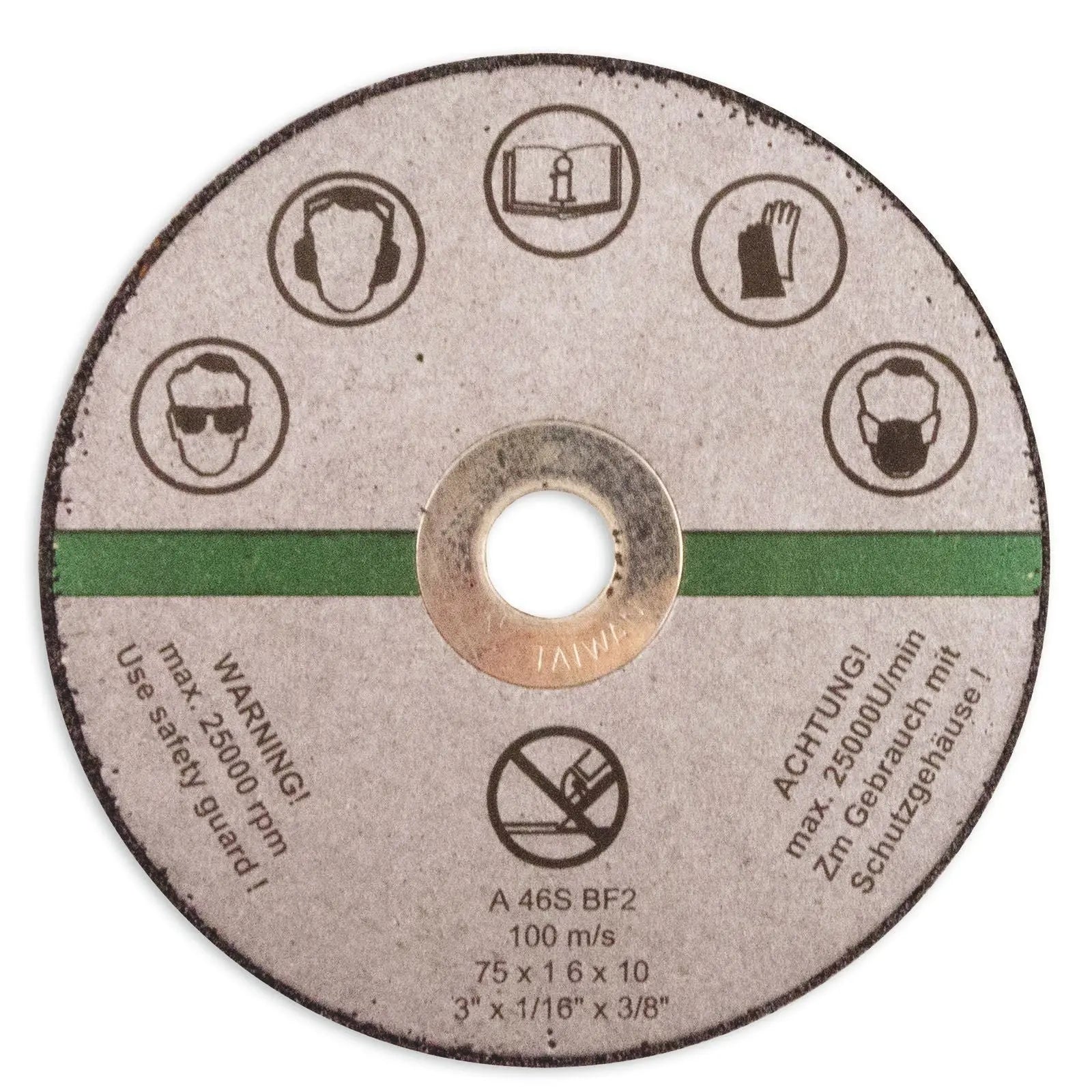 Chicago Pneumatic Set of 5 Cutting Wheel, 75 x 1.6 x 10 - CP CA155312 Chicago Pneumatic