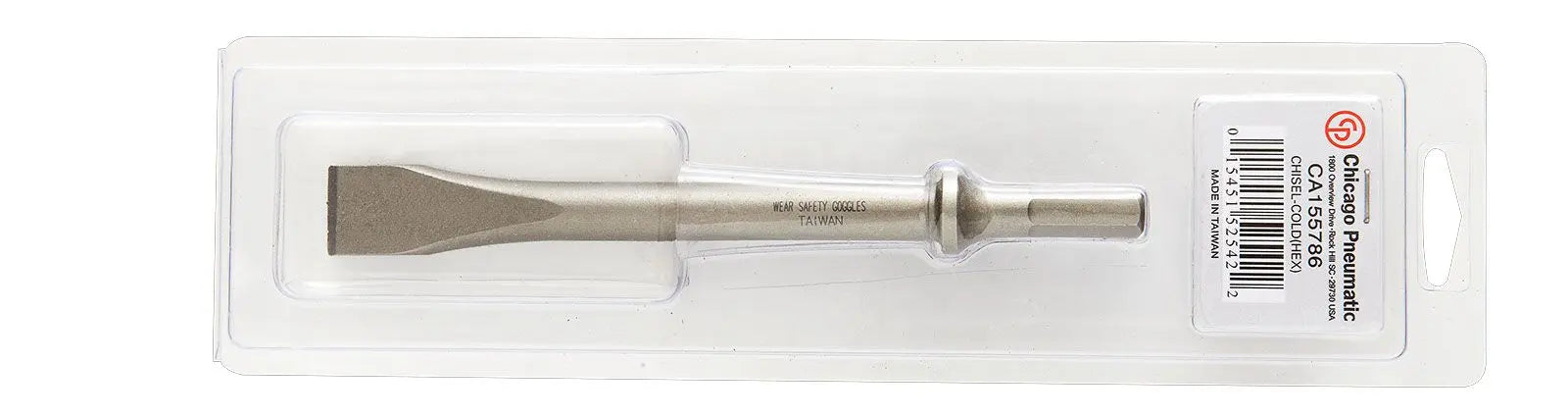 Chicago Pneumatic Hexagon Flat Chisel Shank, 0.401 in - CP CA155786 Chicago Pneumatic