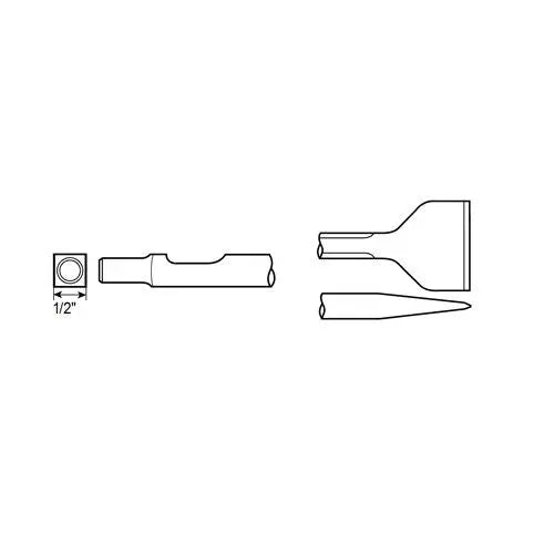 Chicago Pneumatic ISO Square Wide Scaling Shank, 1/2 in - CP WP123998 Chicago Pneumatic