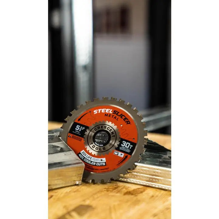 CRESCENT SteelSlicer Medium Metal Circular Saw Blade, 5-3/8 in x 30-Tooth - GW CSBMM-530 Saw Blade CRESCENT