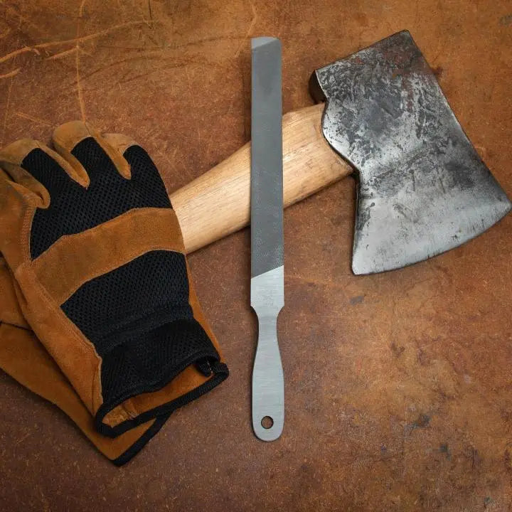 NICHOLSON Rectangular Double/Single Cut Axe File, 8 in - GW 06706NN NICHOLSON