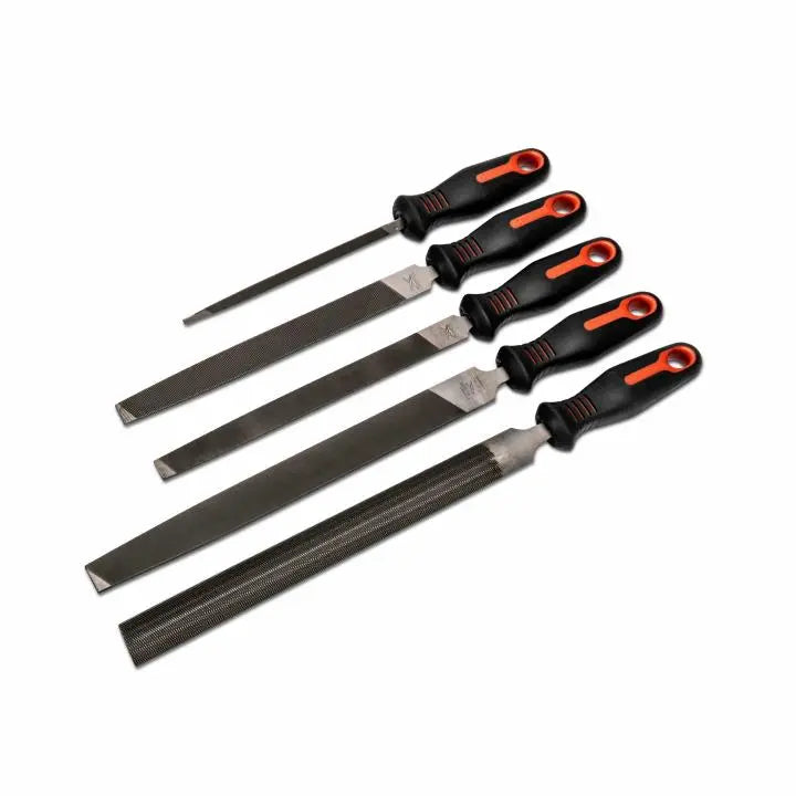 NICHOLSON Set of 5 General Purpose File with Ergonomic Handles, 6 in, 8 in and 10 in - GW 22040HNNN NICHOLSON