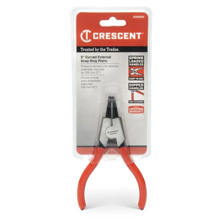 CRESCENT 90 deg External Snap Ring Plier, 5 in - GW 5CESRDG Plier CRESCENT