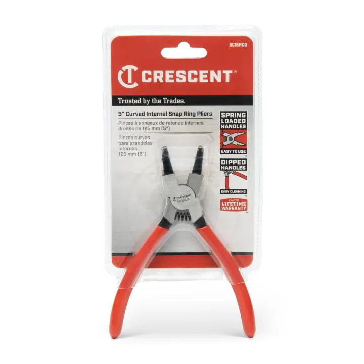 CRESCENT 90 deg Internal Snap Ring Plier, 5 in - GW 5CISRDG Plier CRESCENT