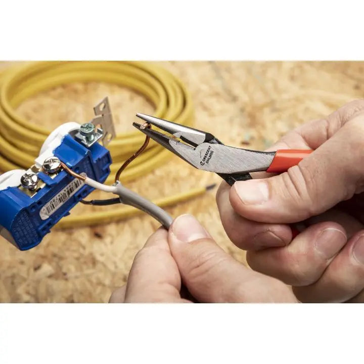 CRESCENT Long Nose Plier with Mini Dipped Handle, 5 in - GW 5MLNDG Plier CRESCENT