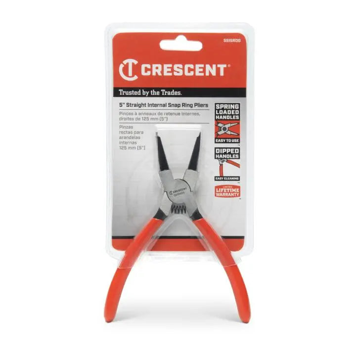 CRESCENT Straight Internal Snap Ring Plier, 5 in - GW 5SISRDG Plier CRESCENT