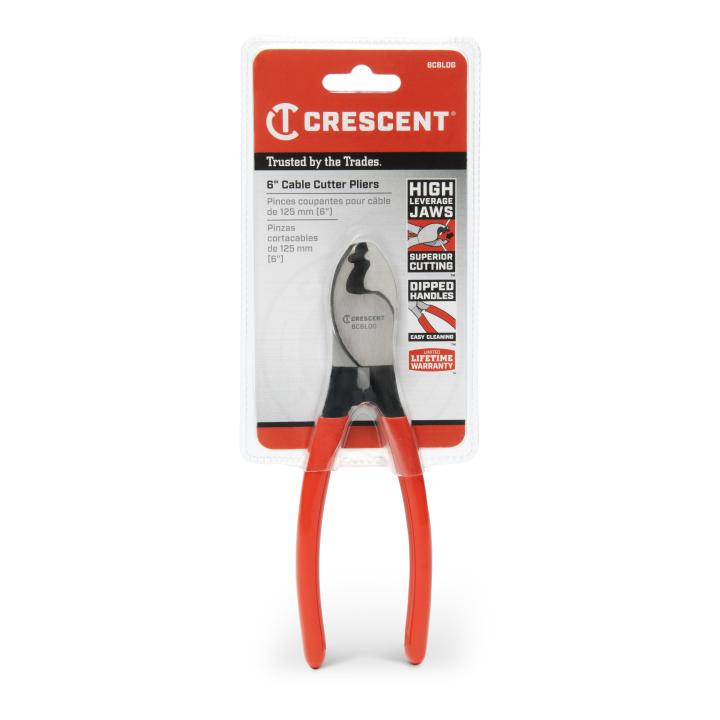 CRESCENT Cable Cutter Dipped Handle Plier, 6 in - GW 6CBLDG Plier CRESCENT