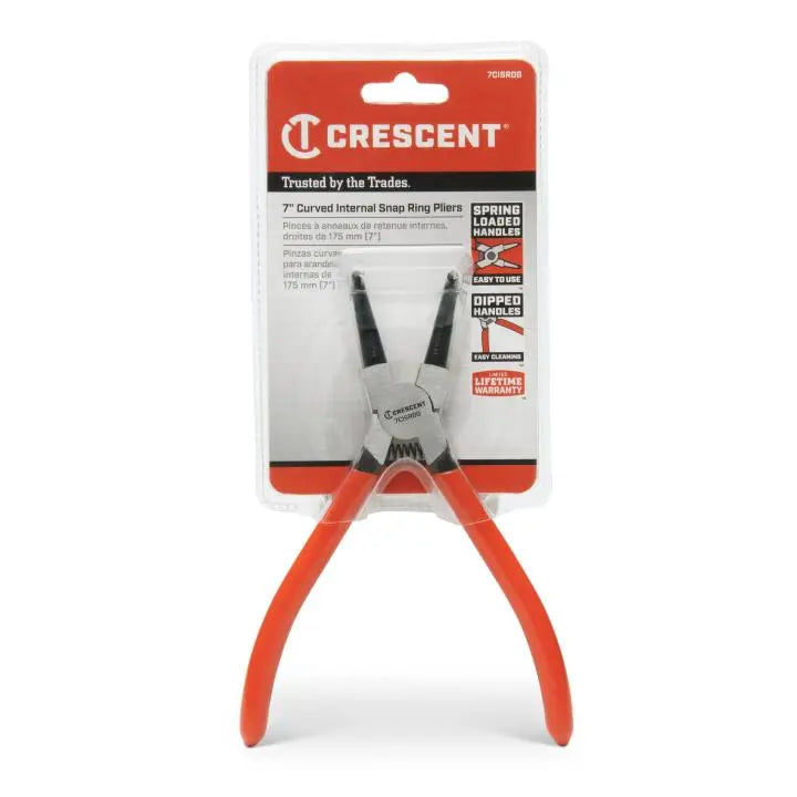 CRESCENT 90 deg Internal Snap Ring Plier, 7 in - GW 7CISRDG Plier CRESCENT