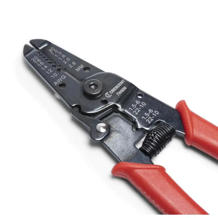 CRESCENT Wire Stripper Plier with Molded Grip, 7 in - GW 7WSDG Plier CRESCENT