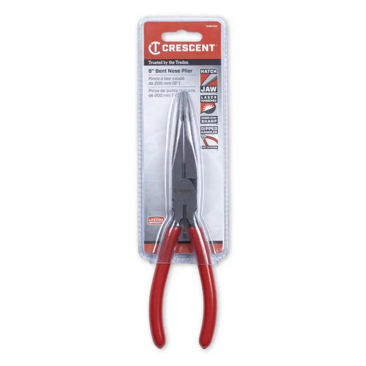CRESCENT Bent Nose Plier with Dipped Grip, 8 in - GW 8888CVNN Plier CRESCENT