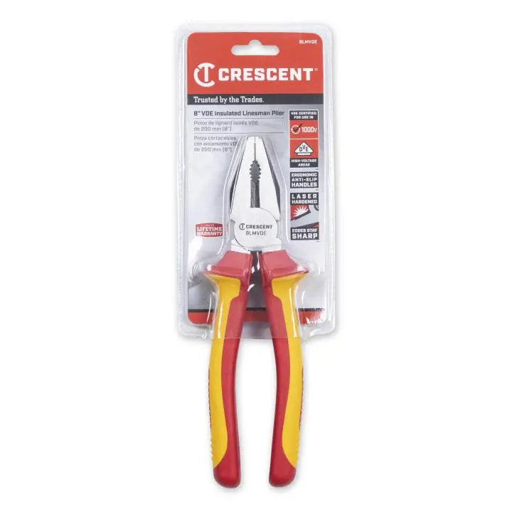 CRESCENT VDE Insulated Lineman's Plier, 8 in - GW 8LMVDE Plier CRESCENT