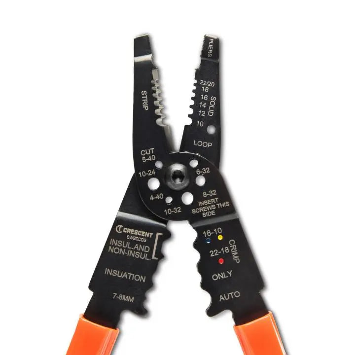 CRESCENT Wire Stripper and Crimper, 8 in - GW 8WSCCDG Stripper and Crimper CRESCENT