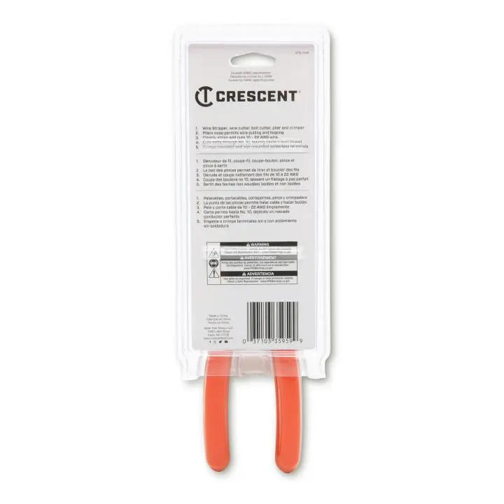 CRESCENT Wire Stripper and Crimper, 8 in - GW 8WSCCDG Stripper and Crimper CRESCENT