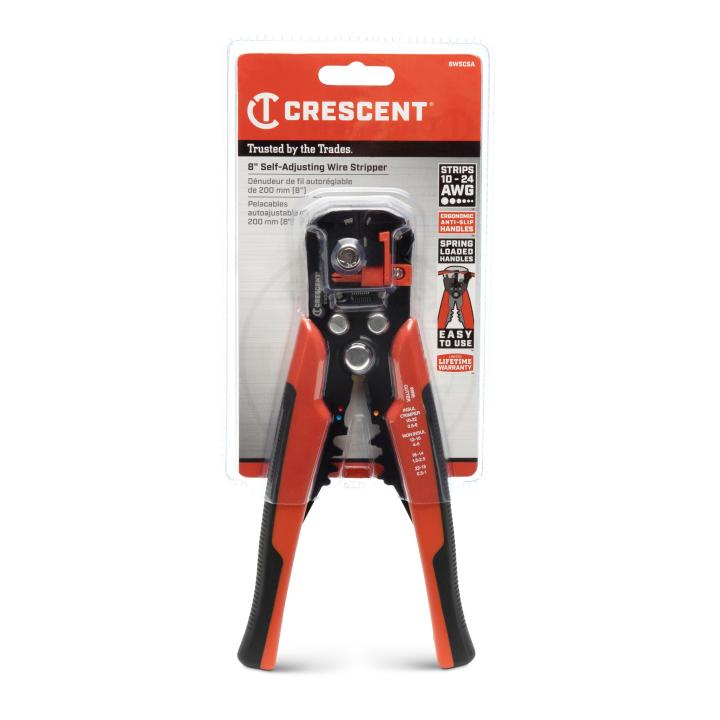 CRESCENT Self-Adjusting Wire Stripper and Cutter, 8 in - GW 8WSCSA Stripper and Cutter