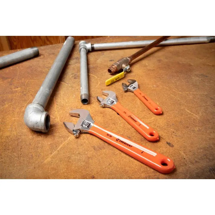 CRESCENT Set of 3 Adjustable Wrench with Cushion Grip, 6, 8, 10 in - GW AC26810CV CRESCENT