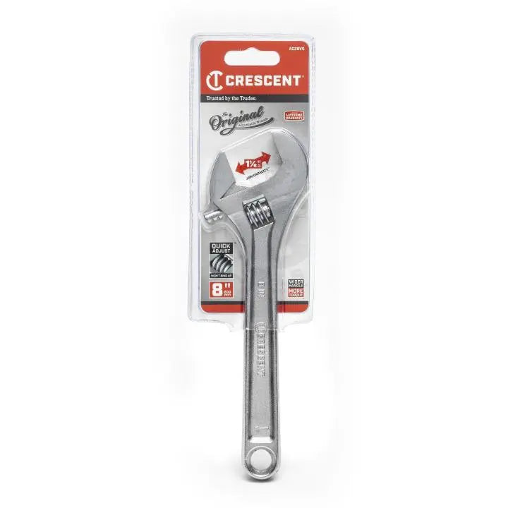 CRESCENT Carded Adjustable Wrench, 8 in - GW AC28VS CRESCENT