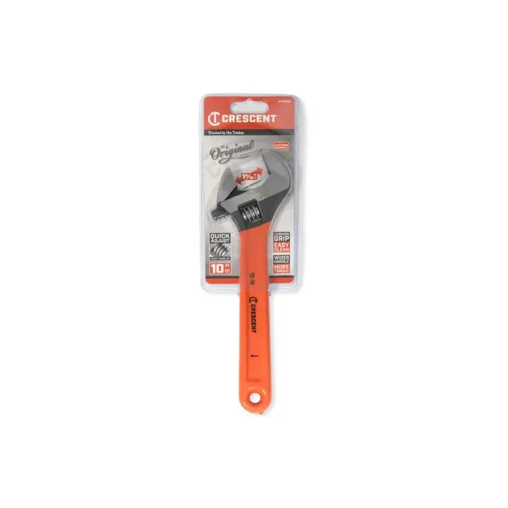 CRESCENT Black Oxide Adjustable Wrench with Cushion Grip, 10 in - GW AT210CVS CRESCENT