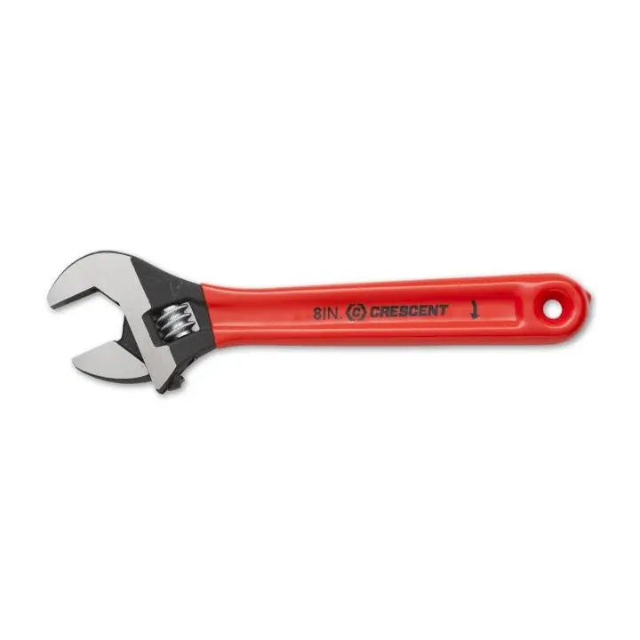 CRESCENT Black Oxide Adjustable Wrench with Cushion Grip, 8 in - GW AT28CVS CRESCENT