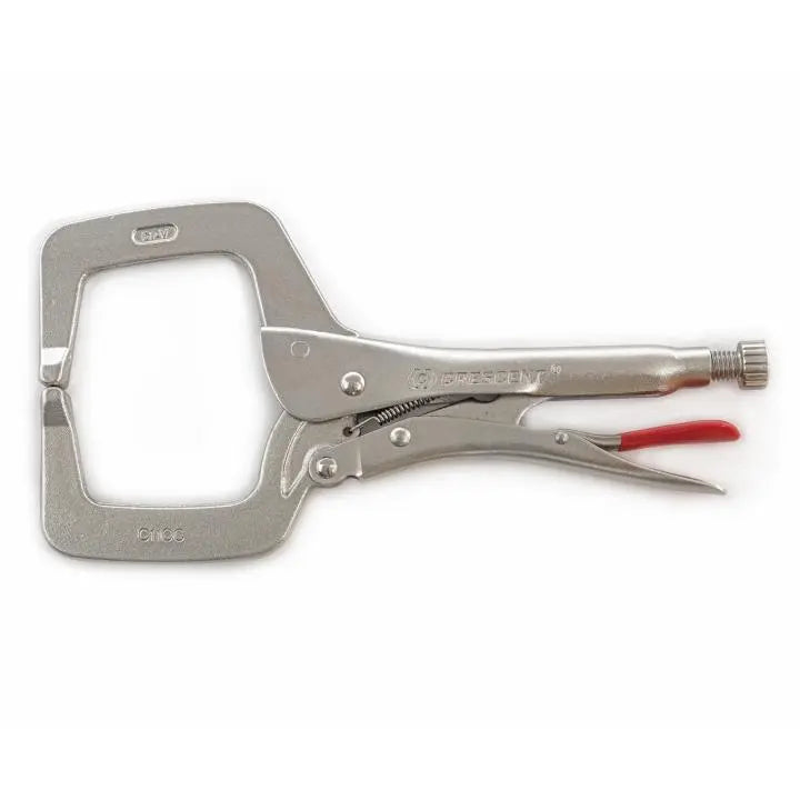 CRESCENT Locking C-Clamp with Regular Tips, 11 in - GW C11CCVN CRESCENT