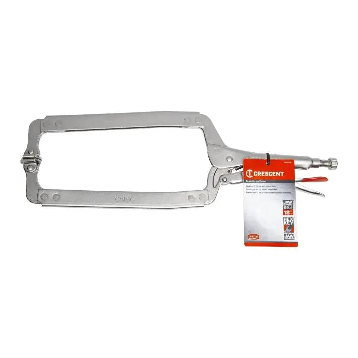 CRESCENT Locking C-Clamp with Swivel Pads, 18 in - GW C18CCSN CRESCENT