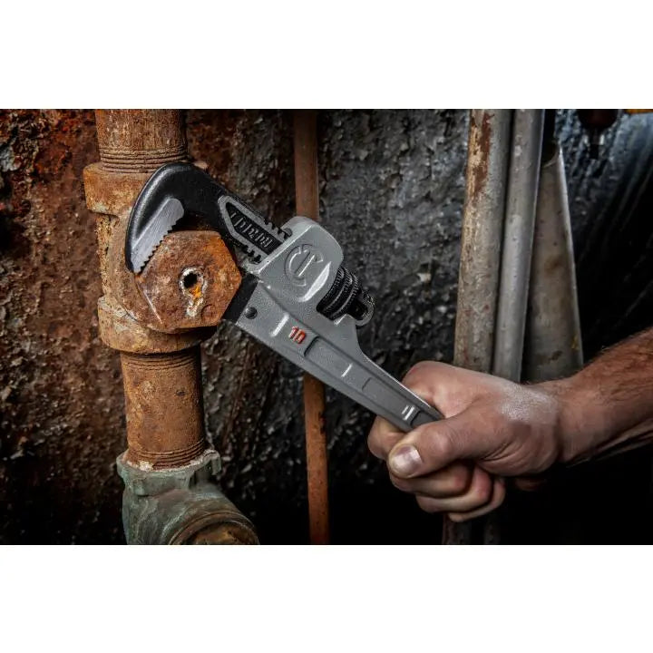 CRESCENT Aluminum Slim Jaw Pipe Wrench, 10 in - GW CAPW10S CRESCENT