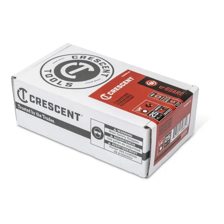 CRESCENT Set of 25 U-Guard Covered Bit Holder, 1/4 in x 3 in - GW CAUGBH3-25 CRESCENT