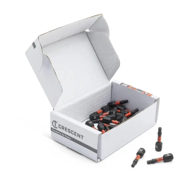 CRESCENT Set of 25 Hex Vortex Impact Power Bit, 3mm x 1 in - GW CAVB1HM3-25 Power Bit Set CRESCENT