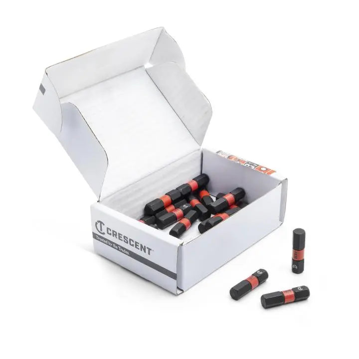 CRESCENT Set of 25 Hex Vortex Impact Power Bit, 1/4 in x 1 in - GW CAVB1HX16-25 Power Bit Set CRESCENT