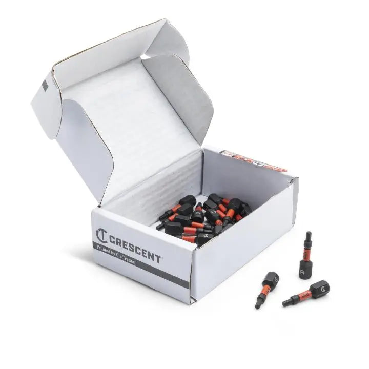 CRESCENT Set of 25 Hex Vortex Impact Power Bit, 3/8 in x 1 in - GW CAVB1HX6-25 Power Bit Set CRESCENT