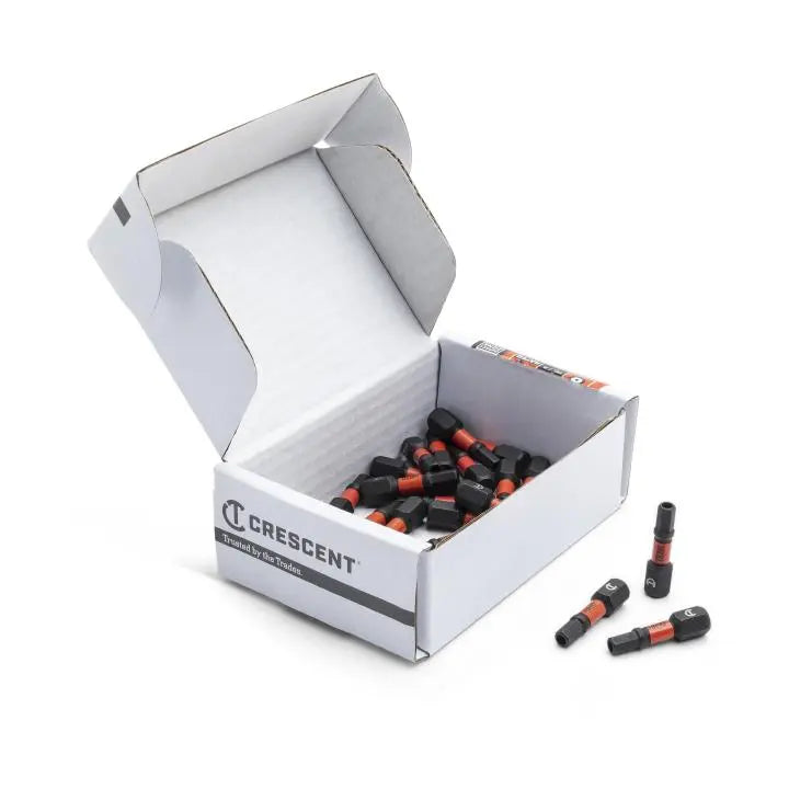 CRESCENT Set of 25 Security Hex Vortex Impact Power Bit, 10 in x 1 in - GW CAVB1HXR10-25 Power Bit Set CRESCENT