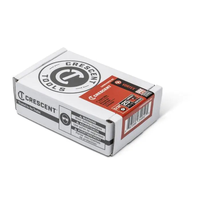 CRESCENT Set of 25 Security Hex Vortex Impact Power Bit, 10 in x 1 in - GW CAVB1HXR10-25 Power Bit Set CRESCENT