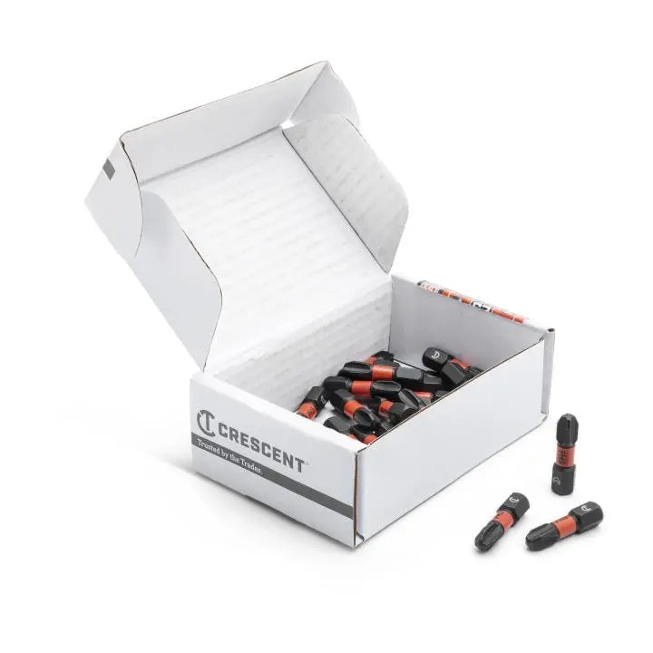 CRESCENT Set of 25 Phillips Vortex Impact Power Bit, PH3 x 1 in - GW CAVB1PH3-25 Power Bit Set CRESCENT