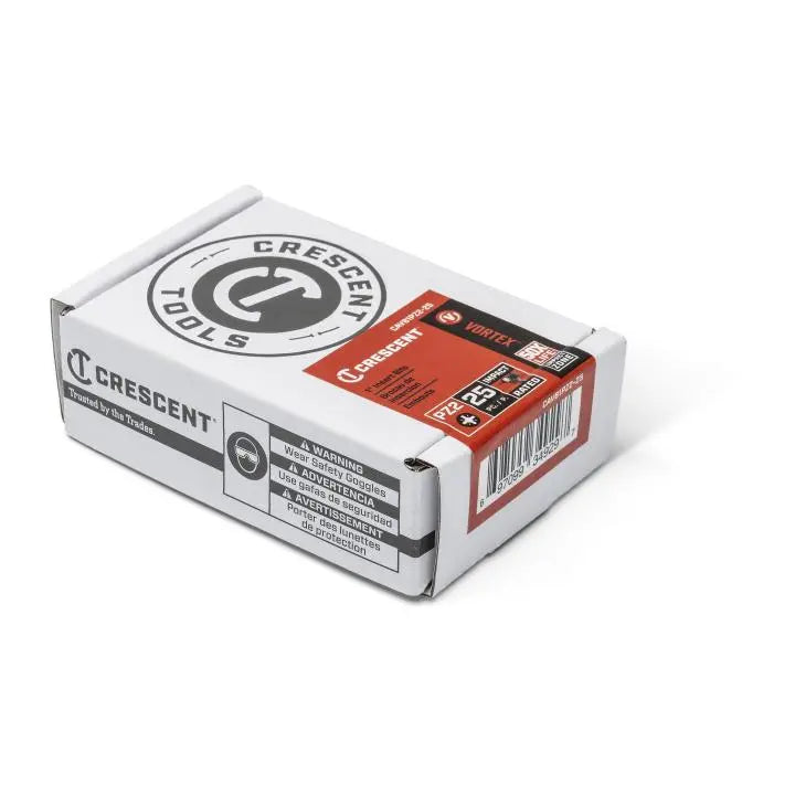 CRESCENT Set of 25 Pozidriv Vortex Insert Power Bit, PH2 x 1 in - GW CAVB1PZ2-25 Power Bit Set CRESCENT