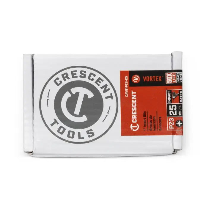 CRESCENT Set of 25 Pozidriv Vortex Insert Power Bit, PH3 x 1 in - GW CAVB1PZ3-25 Power Bit Set CRESCENT
