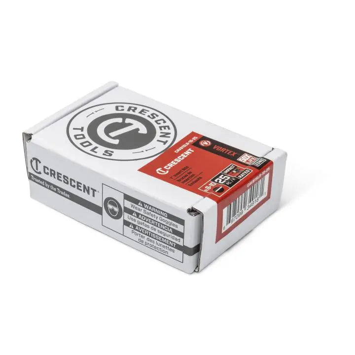 CRESCENT Set of 25 Slotted Vortex Impact Power Bit, 8 - 10 x 1 in - GW CAVB1SL8-10-25 Power Bit Set CRESCENT
