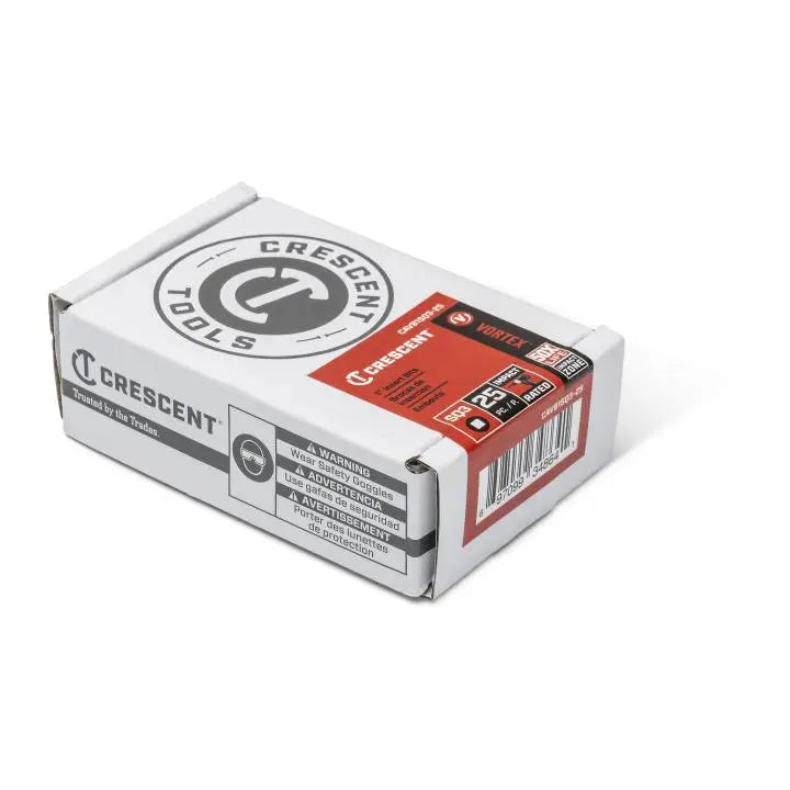 CRESCENT Set of 25 Square Vortex Impact Power Bit, PH3 x 1 in - GW CAVB1SQ3-25 Power Bit Set CRESCENT
