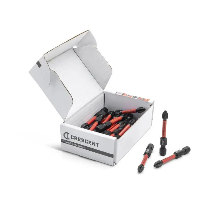 CRESCENT Set of 25 Phillips Vortex Impact Power Bit, PH2 x 2 in - GW CAVB2PH2-25 Power Bit Set CRESCENT