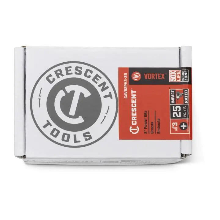 CRESCENT Phillips Vortex Impact Power Bit, PH3 x 2 in - GW CAVB2PH3-25 CRESCENT