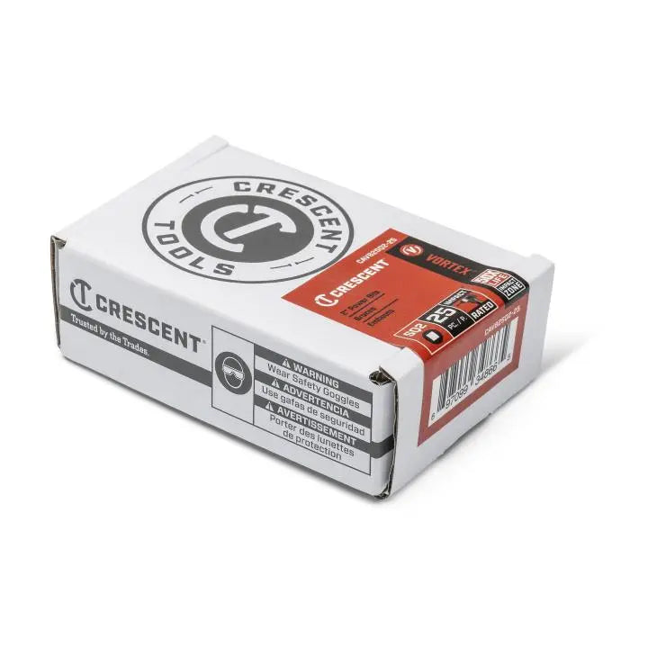 CRESCENT Set of 25 Square Vortex Impact Power Bit, PH2 x 2 in - GW CAVB2SQ2-25 Power Bit Set CRESCENT