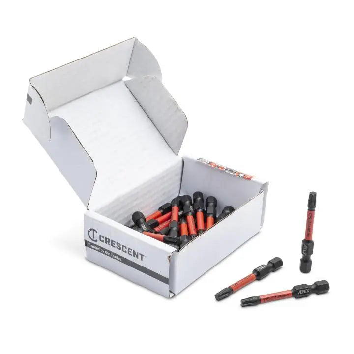 CRESCENT T25 x 2" Torx VORTEX Impact Power Bit - 25 Pack - CAVB2T25-25 CRESCENT