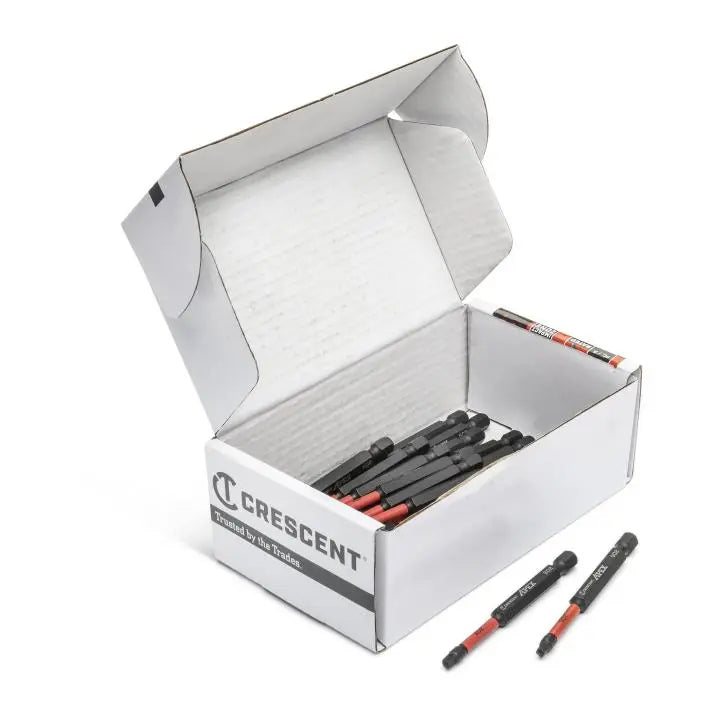 CRESCENT Set of 25 Square Vortex Impact Power Bit, PH2 x 3 in - GW CAVB3SQ2-25 Power Bit Set CRESCENT