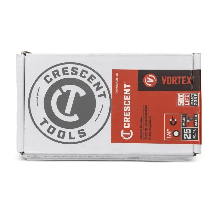 CRESCENT Set of 25 Vortex Magnetic Nutsetter, 1/4 in x 2-1/2 in - GW CAVN2DHX16-25 Nutsetter Set CRESCENT