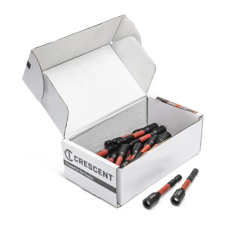 CRESCENT Set of 25 Vortex Magnetic Nutsetter, 1/4 in x 2-1/2 in - GW CAVN2DHX16-25 Nutsetter Set CRESCENT