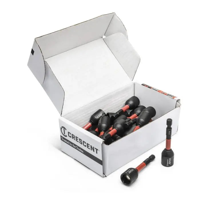 CRESCENT Set of 25 Vortex Magnetic Nutsetter, 7/16 in x 2-1/2 in - GW CAVN2DHX28-25 Nutsetter Set CRESCENT