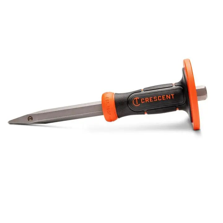 CRESCENT Concrete Chisel with Handguard, 3/4 in x 12 in - GW CBPC34H Chisel CRESCENT