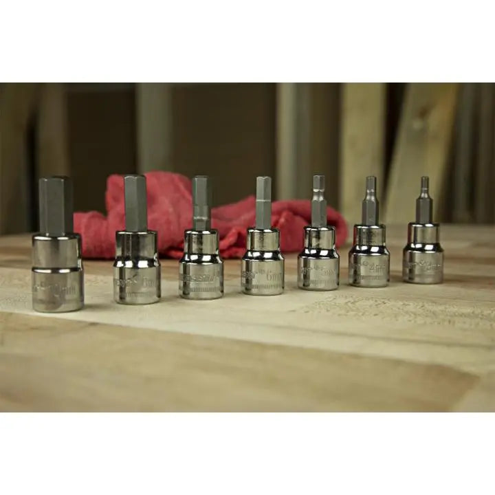 CRESCENT Set of 7 3/8 in Drive Metric Hexagon Bit Socket - GW CBSS1N CRESCENT