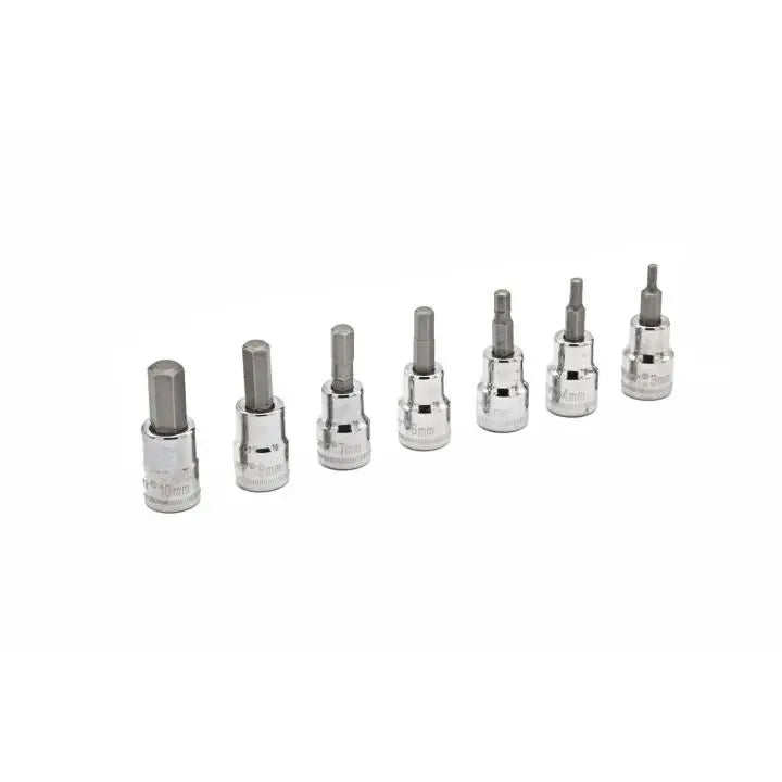 CRESCENT Set of 7 3/8 in Drive Metric Hexagon Bit Socket - GW CBSS1N CRESCENT