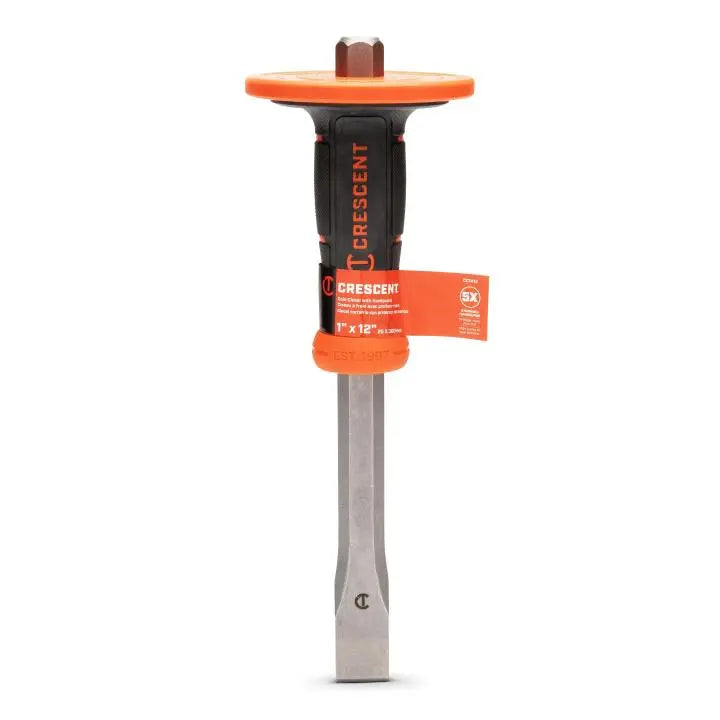 CRESCENT Cold Chisel with Handguard, 1 in x 12 in - GW CC1H12 Chisel CRESCENT