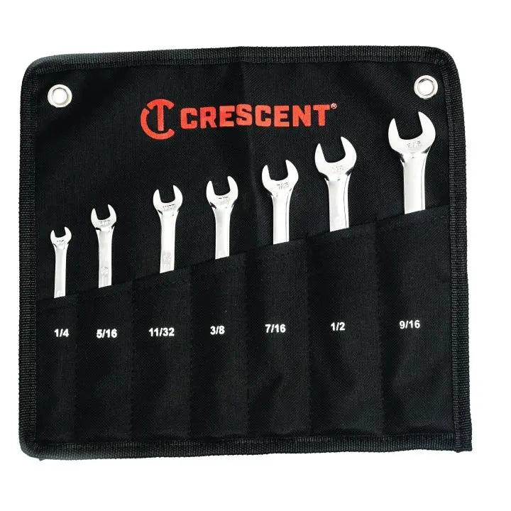 CRESCENT Set of 7 12-Point SAE Combination Wrench - GW CCWSRSAE7 CRESCENT