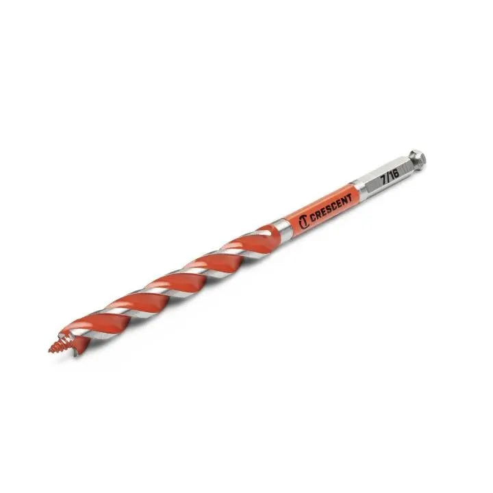 CRESCENT Solid Auger Drill Bit, 7/16 in x 7-1/2 in - GW CDAG-7525 Drill Bit CRESCENT